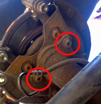307 rear caliper screws