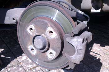 Rusty brake discs